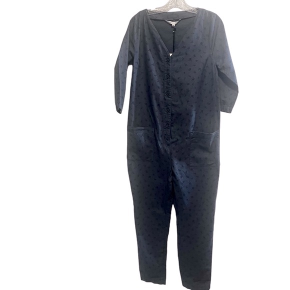 THE NINES by HATCH Button-Front Floral Maternity Jumpsuit - Picture 6 of 16